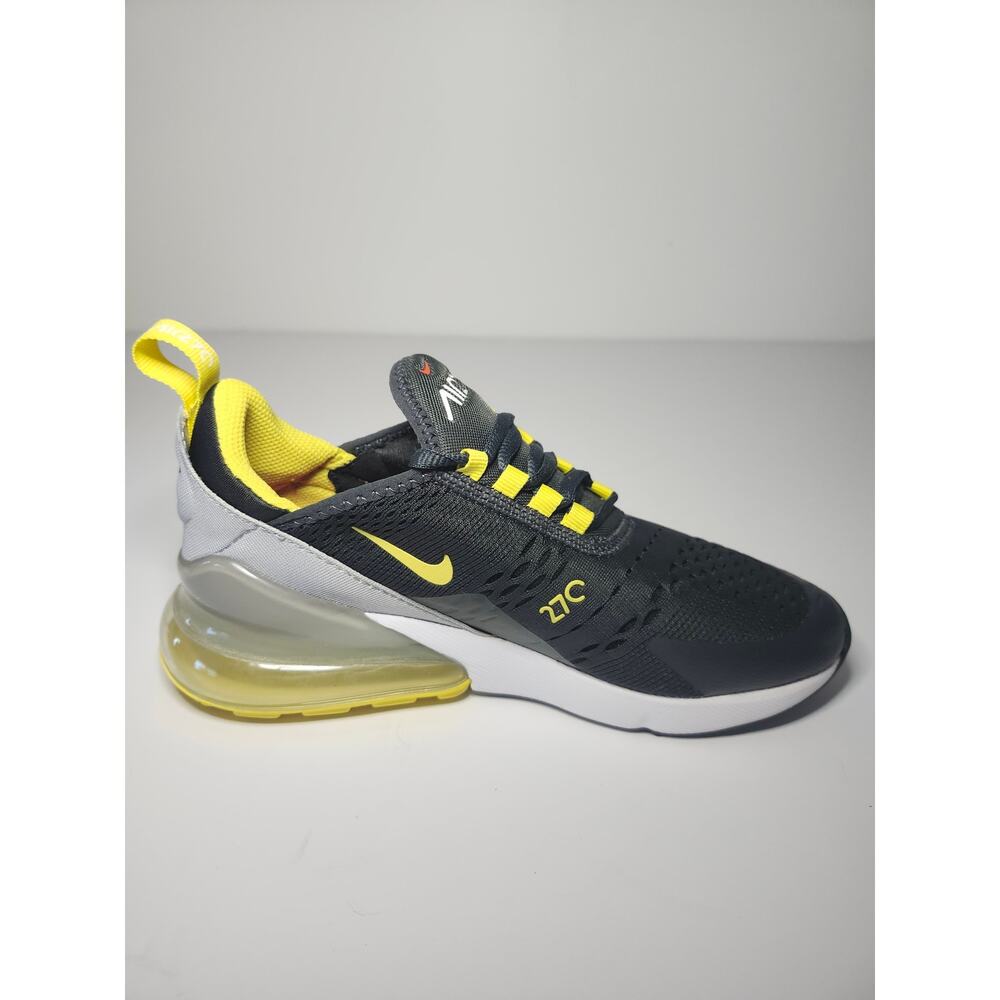 Nike Kids’ Air Max 270 Black Yellow Sz 5.5Y Mesh Athletic Sneaker - Picture 7 of 16